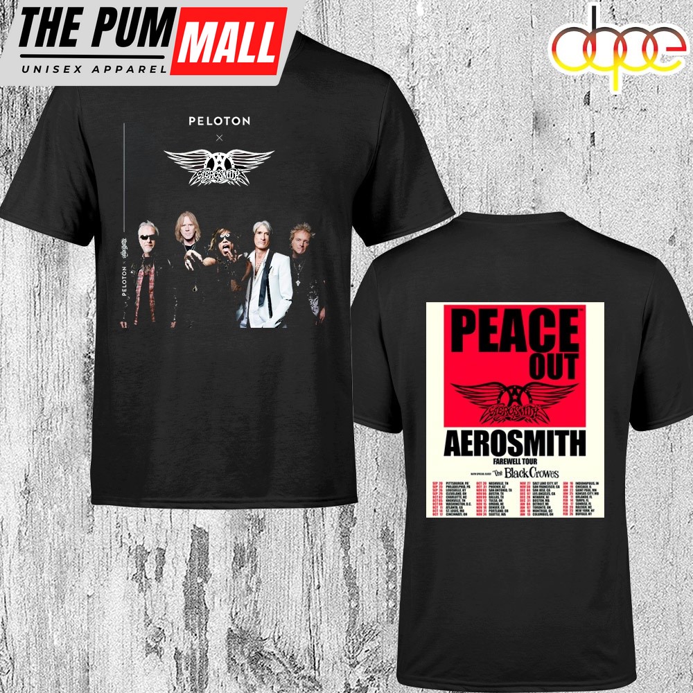 Aerosmith Tour 2025 Peace Out Aerosmith Farewell Music Unisex T-Shirt
