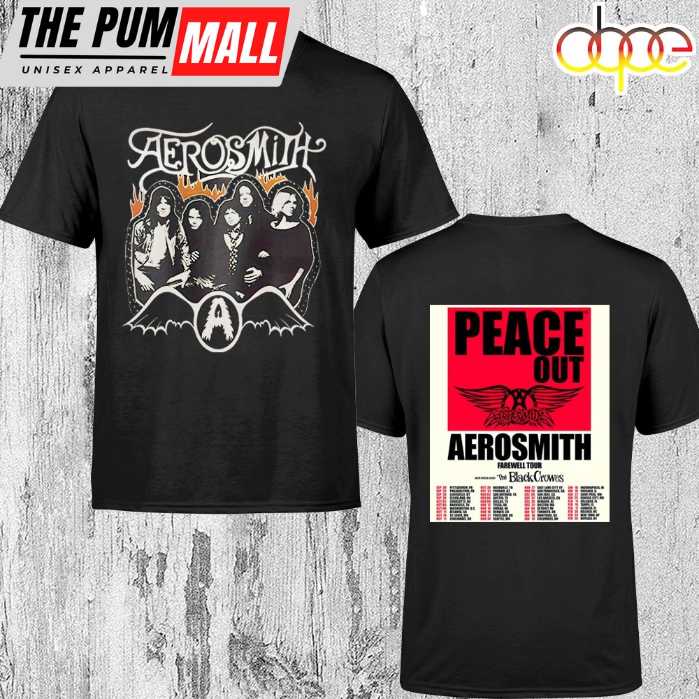 Aerosmith Tour 2025 Peace Out Aerosmith Farewell Unisex T-Shirt