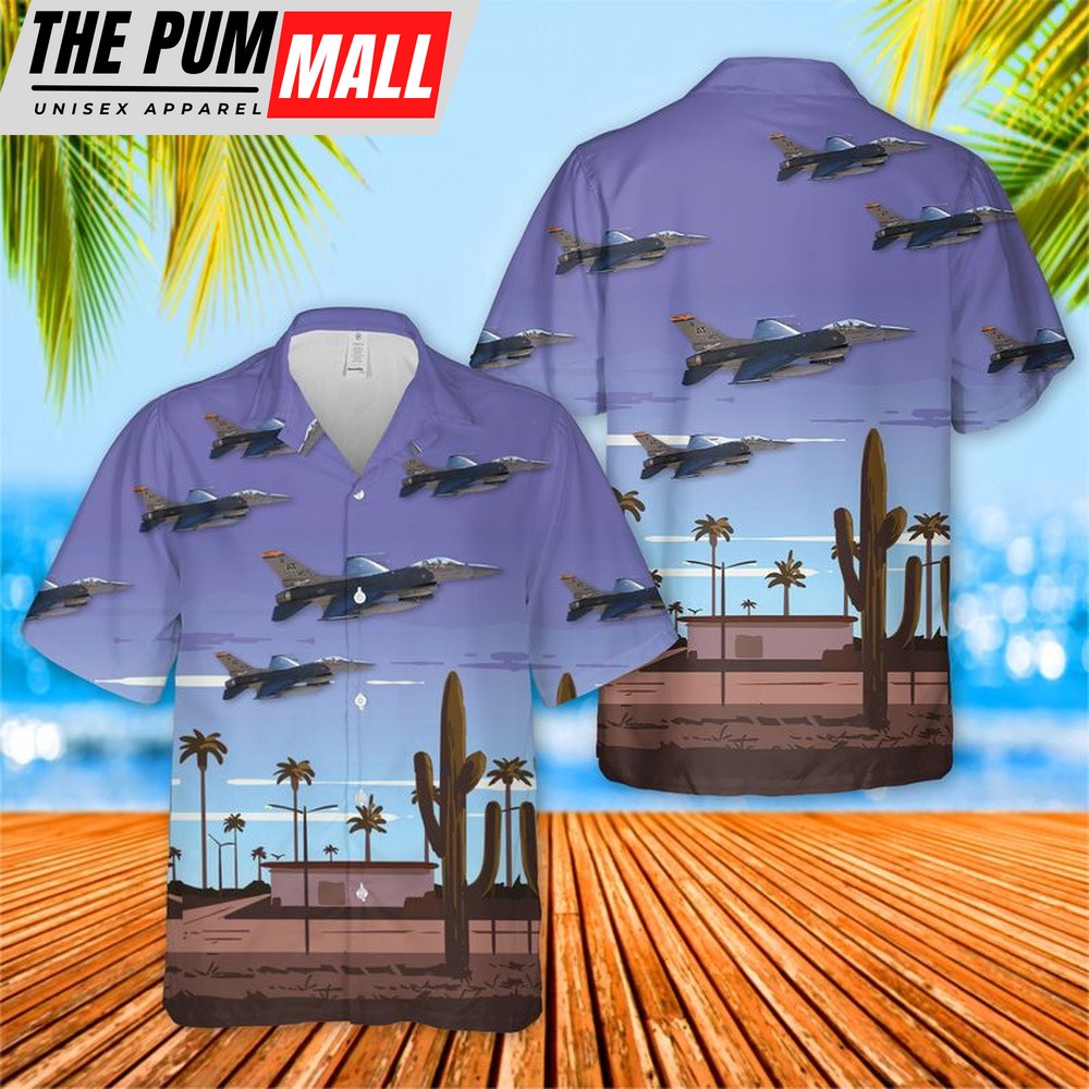 Air Force Hawaiian Shirt, Air National Guard Air Force Reserve Command Test Center F-16C Fighting Falcon Hawaiian Shirt, Veteran Hawaiian Shirt
