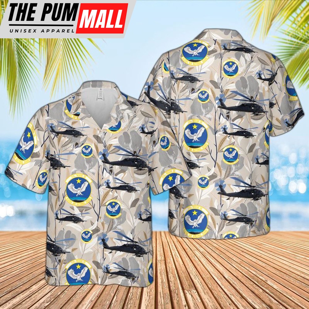 Air Force Hawaiian Shirt, Alaska Air National Guard 176th Wing 210th Rescue Squadron HH-60G Pave Hawk Hawaiian Shirt, Veteran Hawaiian Shirt