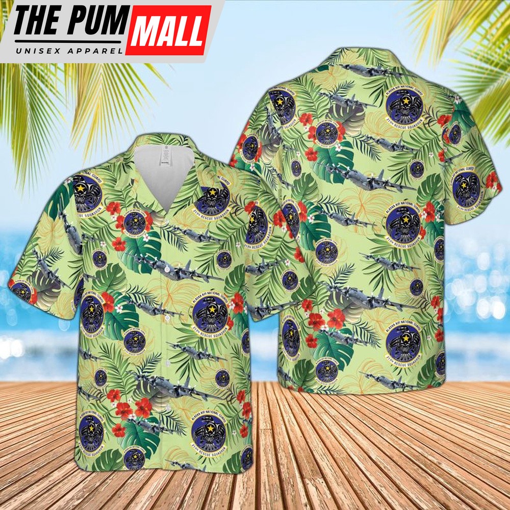 Air Force Hawaiian Shirt, Alaska Air National Guard 176th Wing 211th Rescue Squadron Hawaiian Shirt, Veteran Hawaiian Shirt