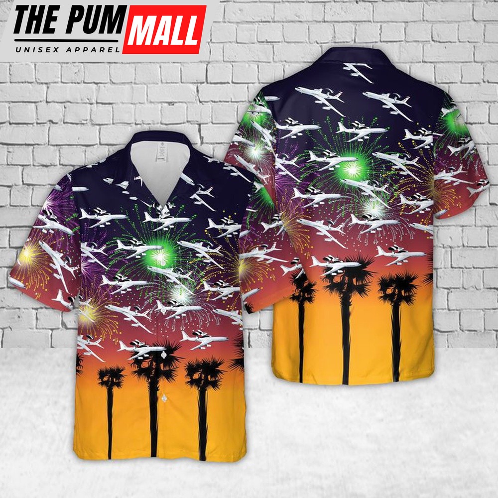 Air Force Hawaiian Shirt, Boeing E-3 Sentry US Air Force Hawaiian Shirt, Veteran Hawaiian Shirt
