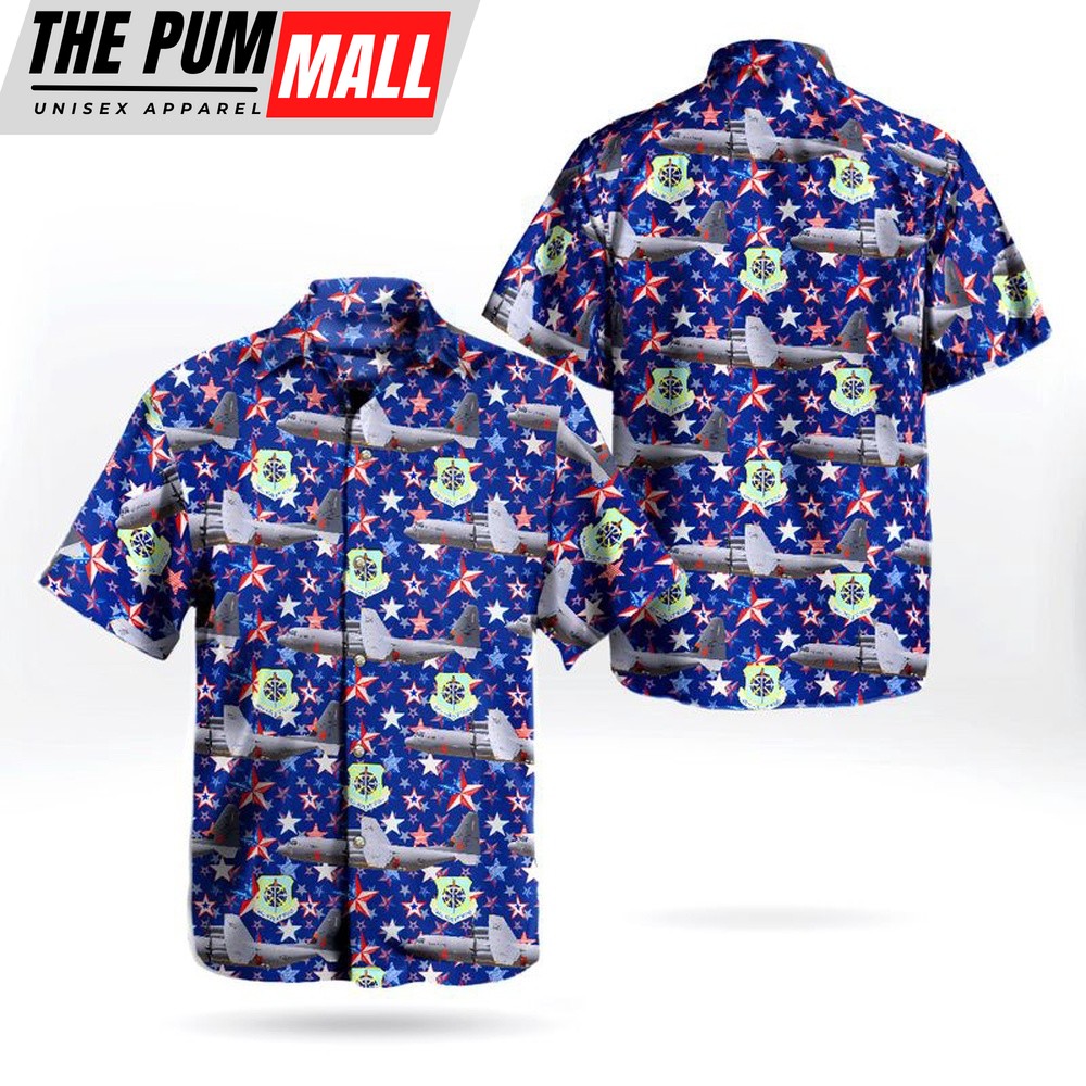 Air Force Hawaiian Shirt, California Air National Guard 146th Airlift Wing Lockheed Martin C-130J-30 Hercules Hawaiian Shirt, Veteran Hawaiian Shirt