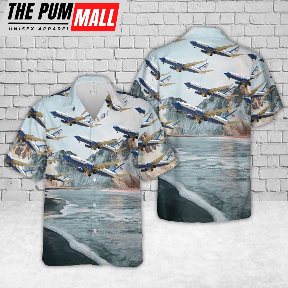 Air Force Hawaiian Shirt, District of Columbia Air National Guard Boeing C-40 Clipper Hawaiian Shirt, Veteran Hawaiian Shirt