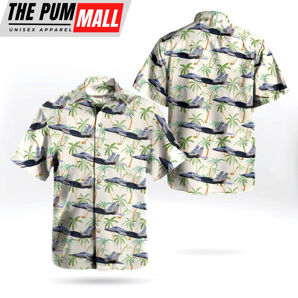 Air Force Hawaiian Shirt, Florida Air National Guard 125th Fighter Wing McDonnell Douglas F-15C Eagle Hawaiian Shirt, Veteran Hawaiian Shirt