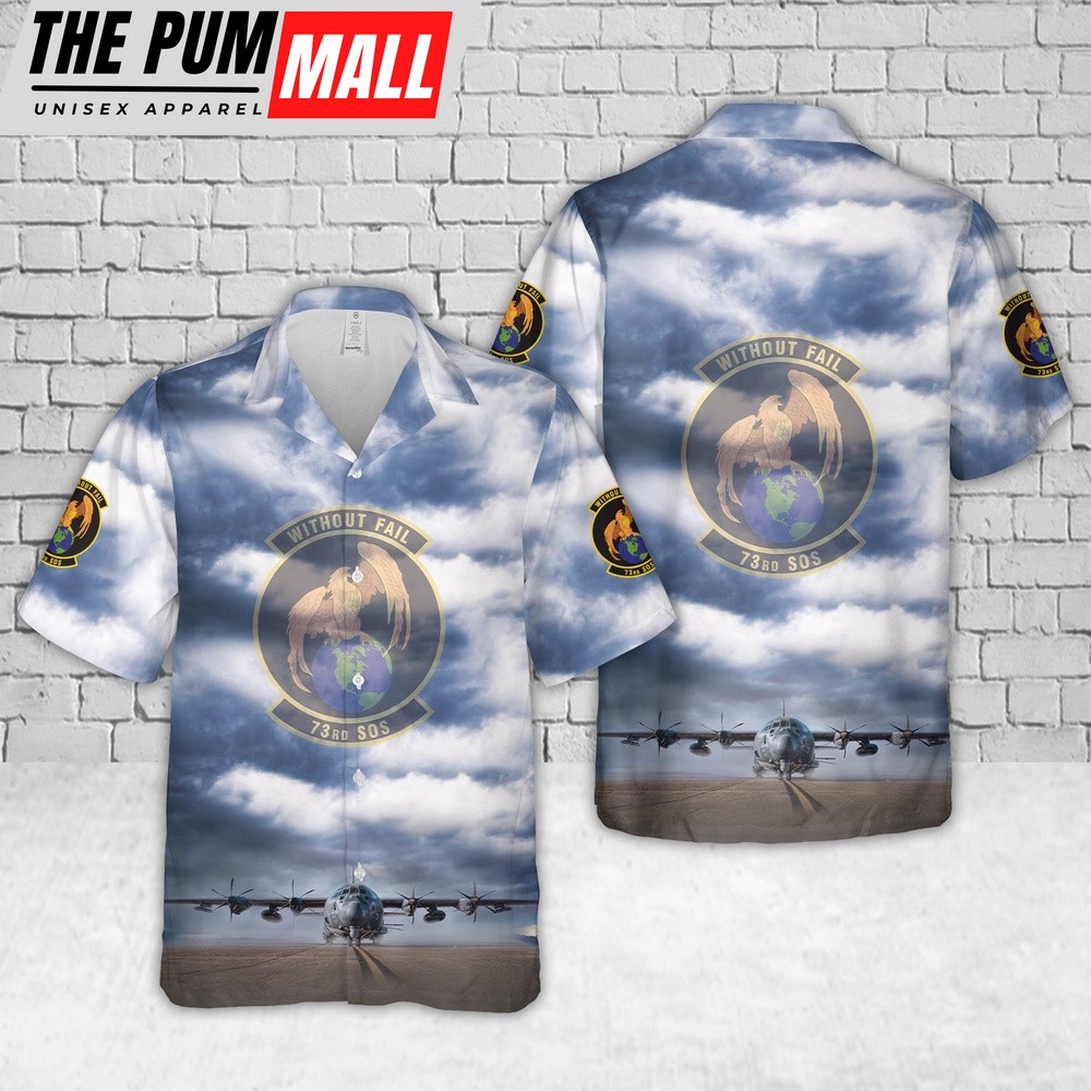 Air Force Hawaiian Shirt, Hurlburt Field, Florida, US Air Force 73rd Special Operations Squadron AC-130J Ghostrider Hawaiian Shirt, Veteran Hawaiian Shirt