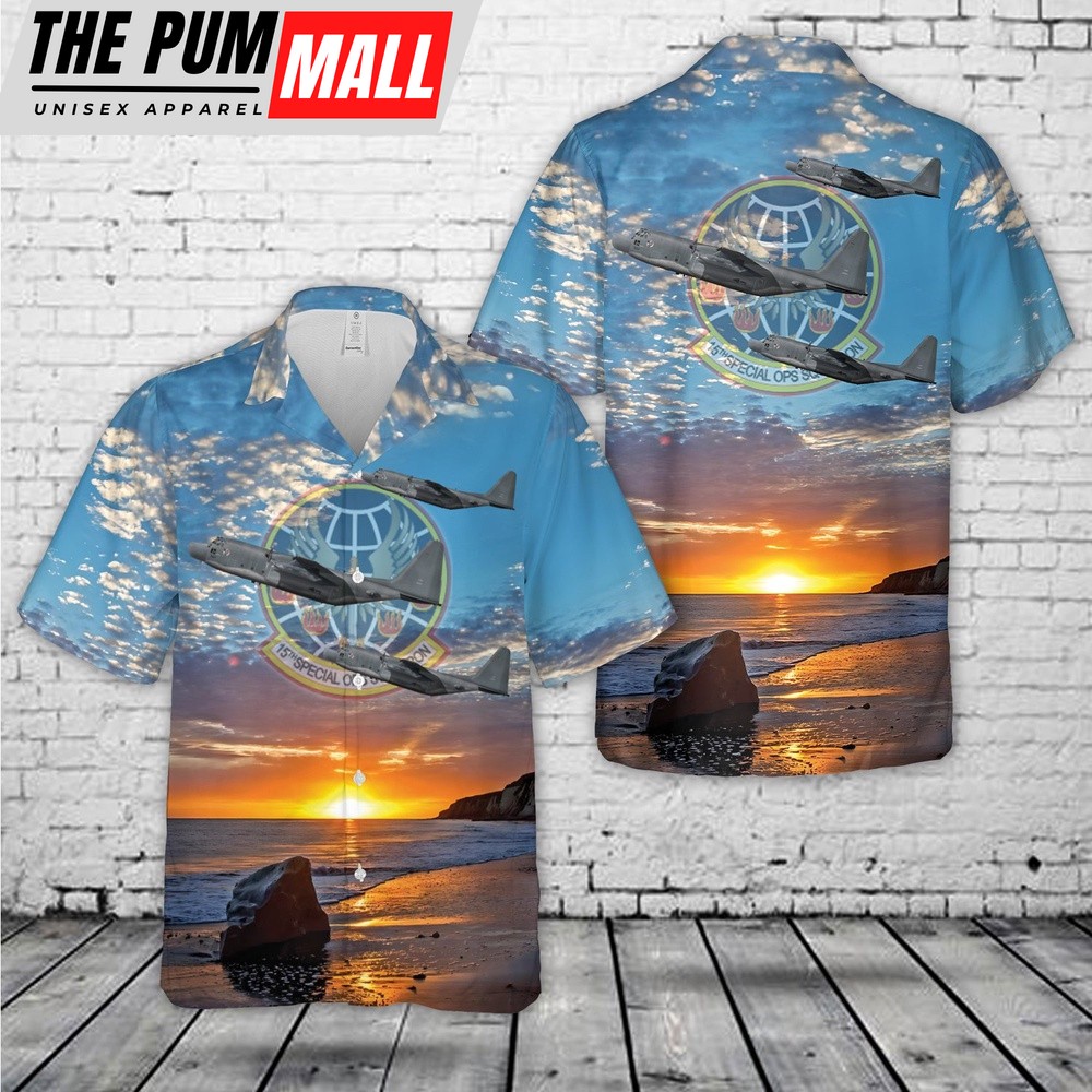 Air Force Hawaiian Shirt, Hurlburt Field, Florida, US Air Force 88-0264 MC-130H Combat Talon II Hawaiian Shirt, Veteran Hawaiian Shirt