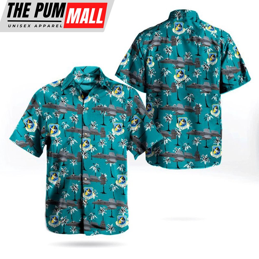 Air Force Hawaiian Shirt, Indiana Air National Guard 122nd Fighter Wing Fairchild A-10C Thunderbolt II Hawaiian Shirt, Veteran Hawaiian Shirt