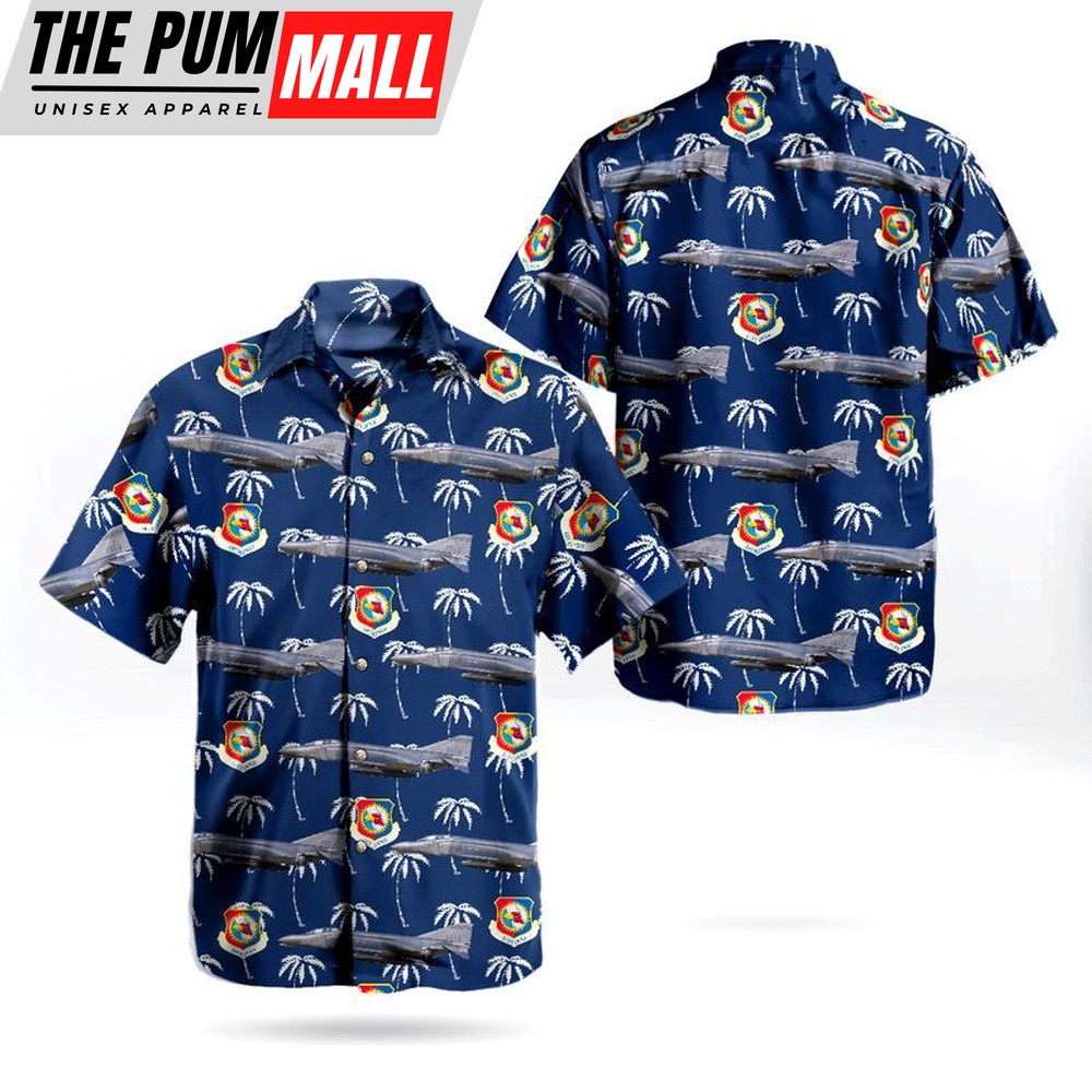 Air Force Hawaiian Shirt, Kansas Air National Guard 184th Intelligence Wing McDonnell Douglas F-4D Phantom II Hawaiian Shirt, Veteran Hawaiian Shirt