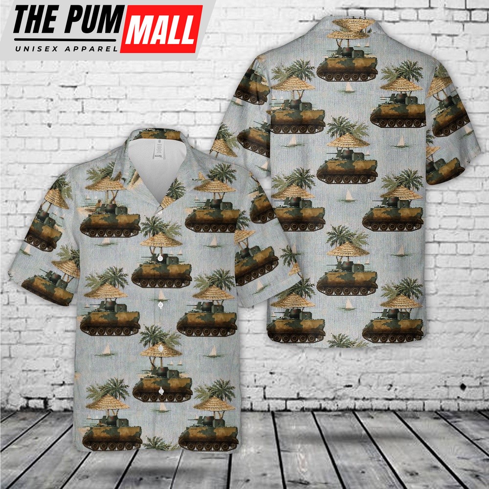 Air Force Hawaiian Shirt, M113A1 ACAV of the US Air Force in Vietnam Hawaiian Shirt, Veteran Hawaiian Shirt