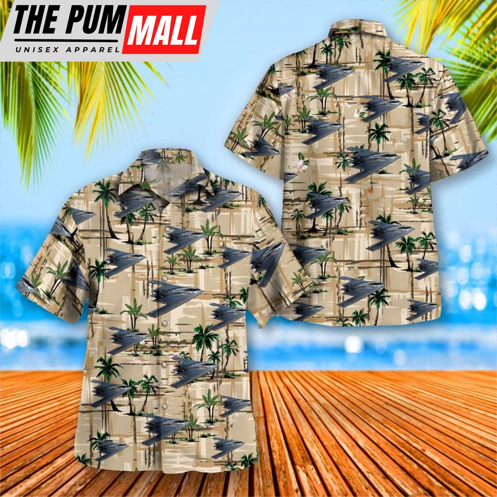 Air Force Hawaiian Shirt, Missouri Air National Guard 110th Bomb Squadron B-2 Spirit Hawaiian Shirt, Veteran Hawaiian Shirt