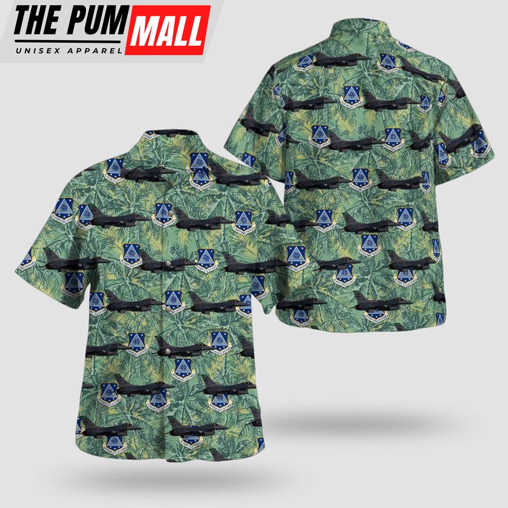 Air Force Hawaiian Shirt, Ohio Air National Guard 180th Fighter Wing Block 42 F-16CD Fighting Falcon Hawaiian Shirt, Veteran Hawaiian Shirt
