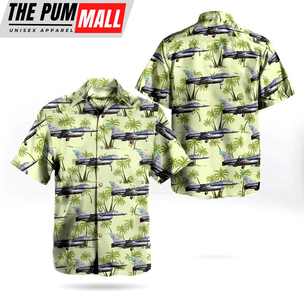Air Force Hawaiian Shirt, Ohio Air National Guard General Dynamics F-16CM Fighting Falcon (401) Hawaiian Shirt, Veteran Hawaiian Shirt
