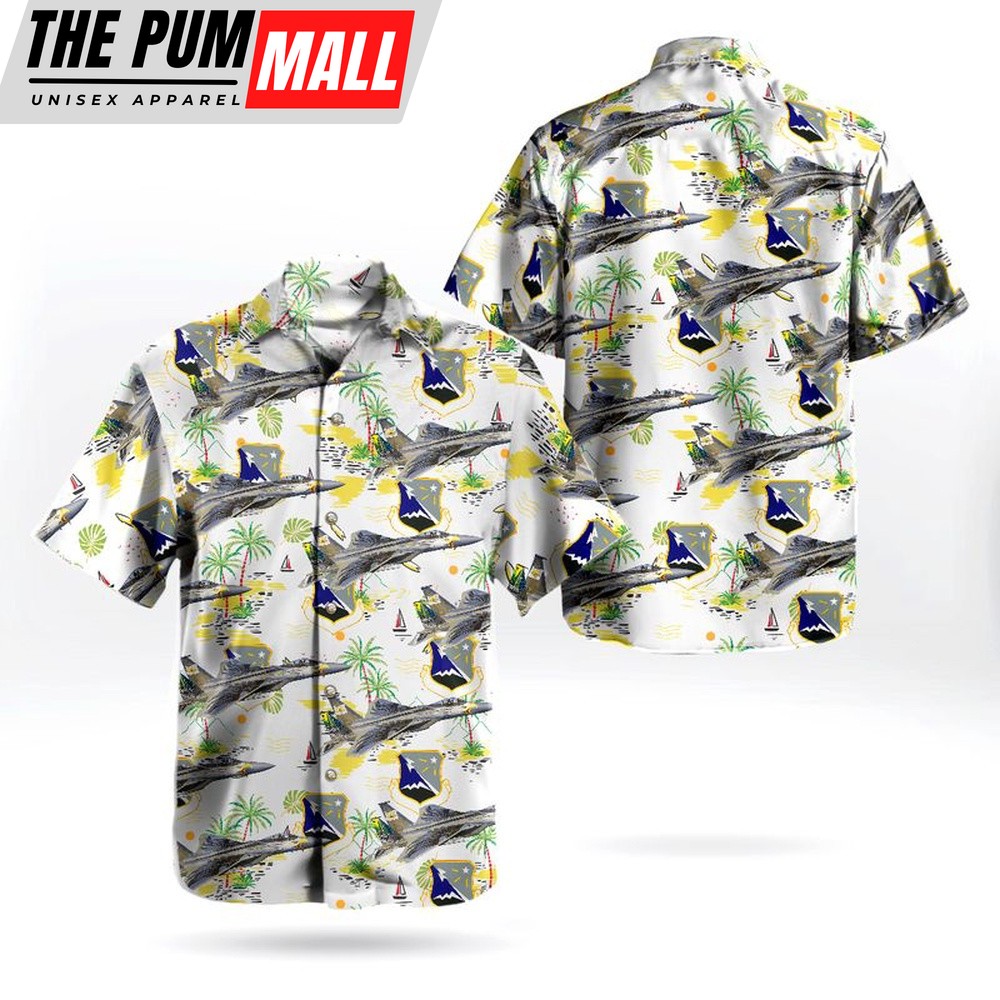 Air Force Hawaiian Shirt, Oregon Air National Guard 173rd Fighter Wing McDonnell Douglas F-15C Eagle Hawaiian Shirt, Veteran Hawaiian Shirt