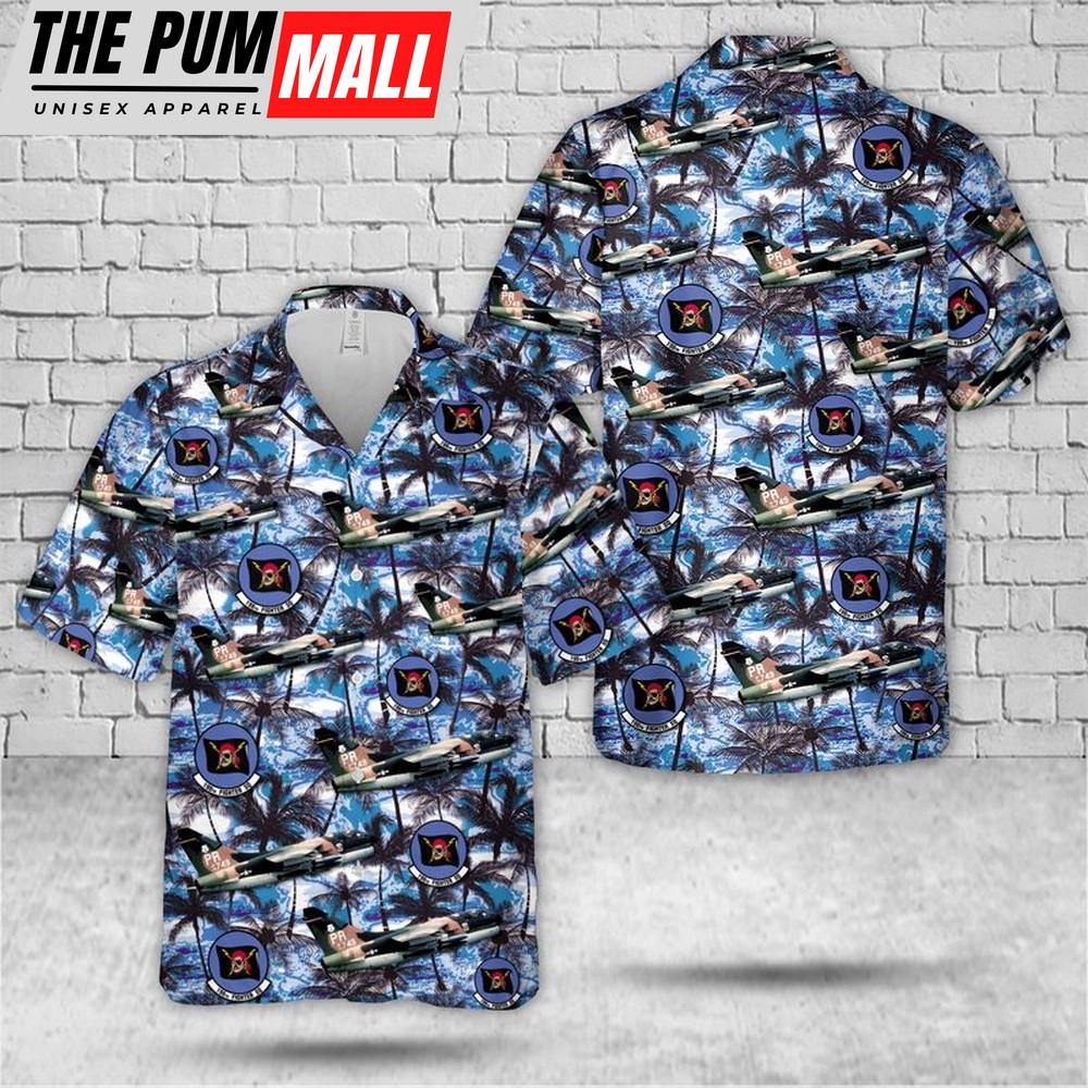 Air Force Hawaiian Shirt, Puerto Rico Air National Guard A-7D Corsair II 198th Airlift Squadron Hawaiian Shirt, Veteran Hawaiian Shirt