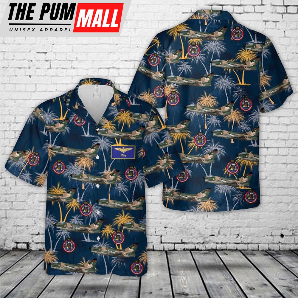 Air Force Hawaiian Shirt, Ray US Air Force A-7D Of 353rd TFS Squadron Hawaiian Shirt, Veteran Hawaiian Shirt