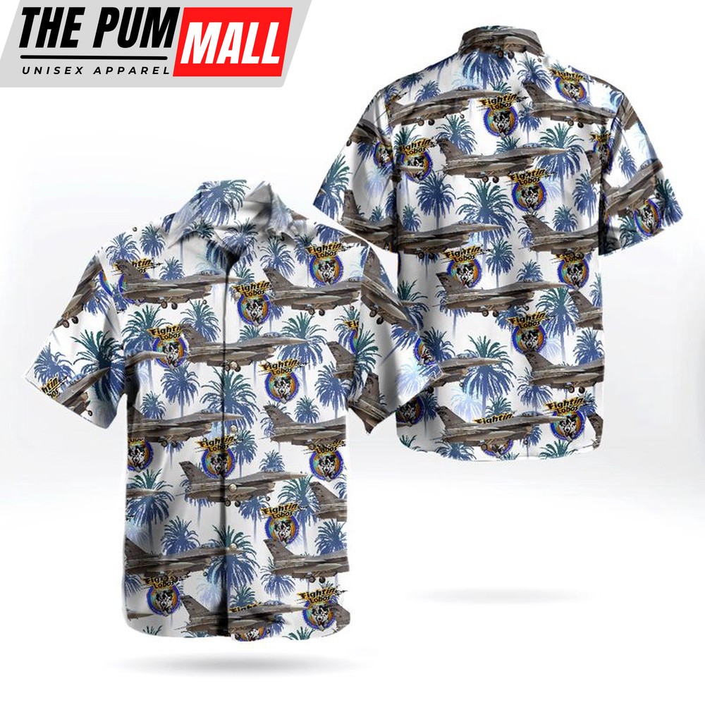 Air Force Hawaiian Shirt, South Dakota Air National Guard 114th Fighter Wing General Dynamics F-16CM Fighting Falcon (401) Hawaiian Shirt