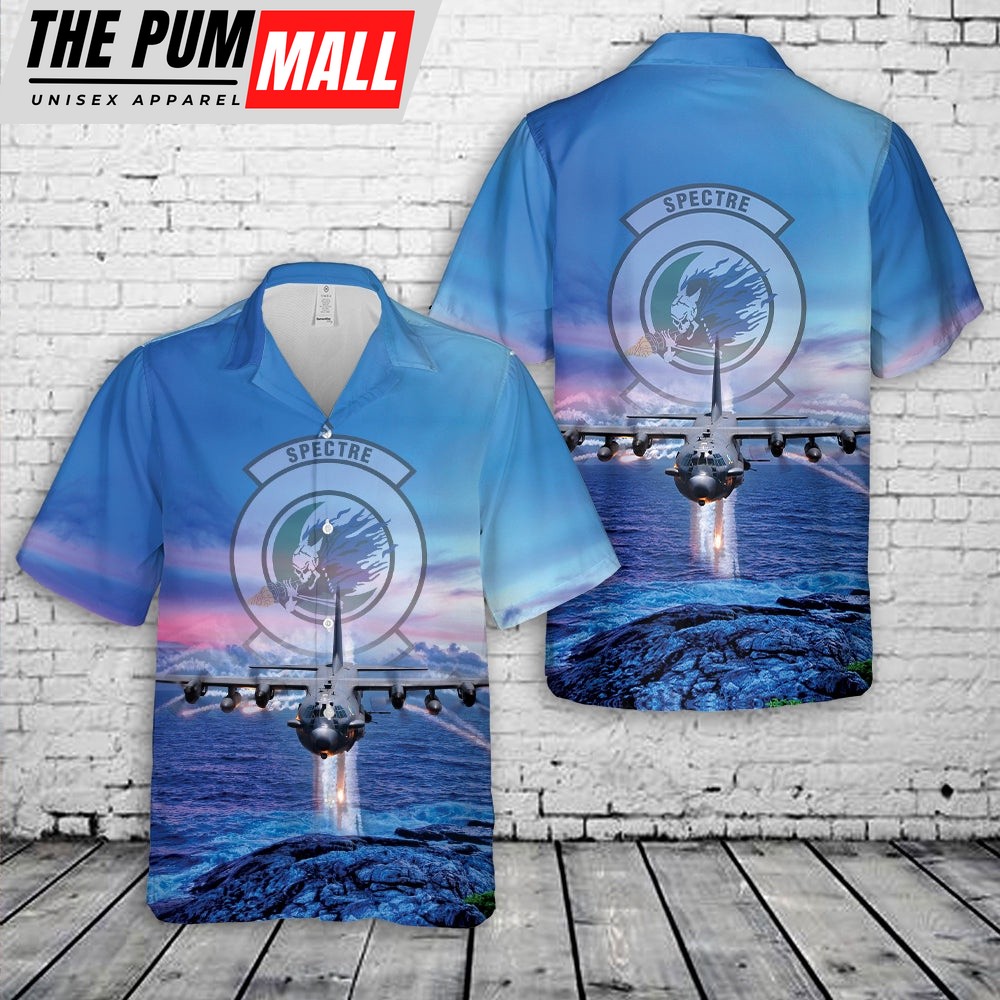 Air Force Hawaiian Shirt, US Air Force 16th Special Operations Squadron AC-130 Hawaiian Shirt, Veteran Hawaiian Shirt