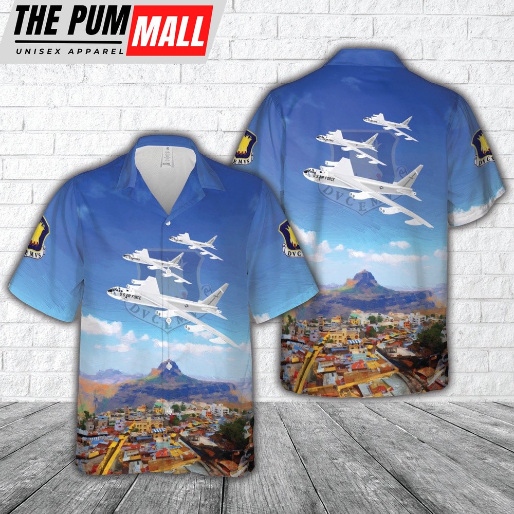 Air Force Hawaiian Shirt, US Air Force 22nd Bomb Wing “City of Riverside” March AFB 1964 RB-52B Hawaiian Shirt, Veteran Hawaiian Shirt