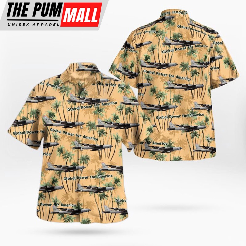 Air Force Hawaiian Shirt, US Air Force 2d Bomb Wing B-52 Stratofortress Hawaiian Shirt, Veteran Hawaiian Shirt