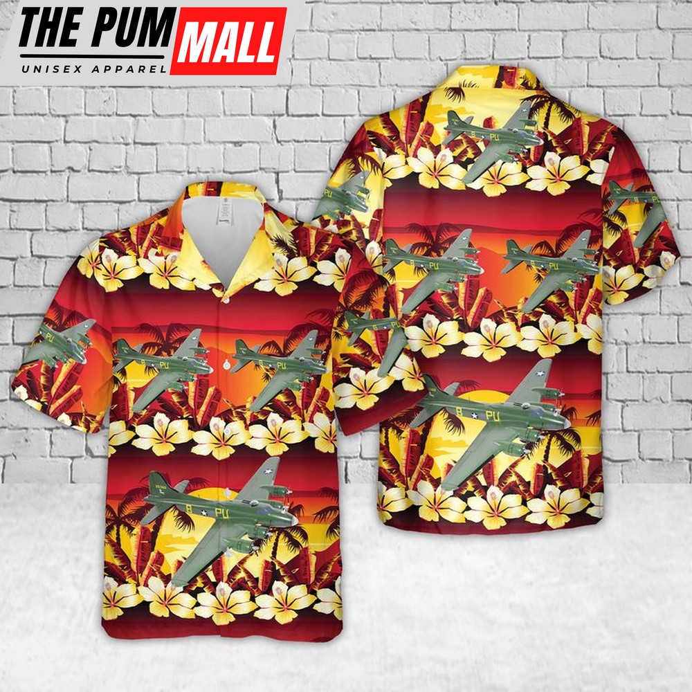 Air Force Hawaiian Shirt, US Air Force 303rd Bomb Group 360th Bomb Squadron The Witches Tit 42-5382 B-17F WWII Hawaiian Shirt, Veteran Hawaiian Shirt