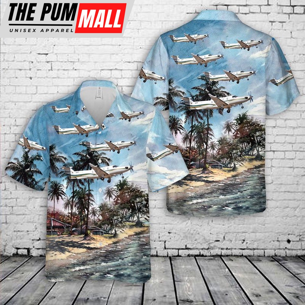 Air Force Hawaiian Shirt, US Air Force 318th Special Operations Squadron Pilatus U-28A (PC12-45) 05-0594 Hawaiian Shirt, Veteran Hawaiian Shirt