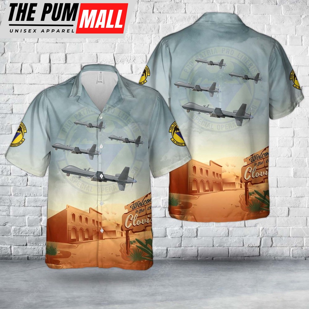 Air Force Hawaiian Shirt, US Air Force 3rd Special Operations Squadron MQ-9B “Reaper” Hawaiian Shirt, Veteran Hawaiian Shirt
