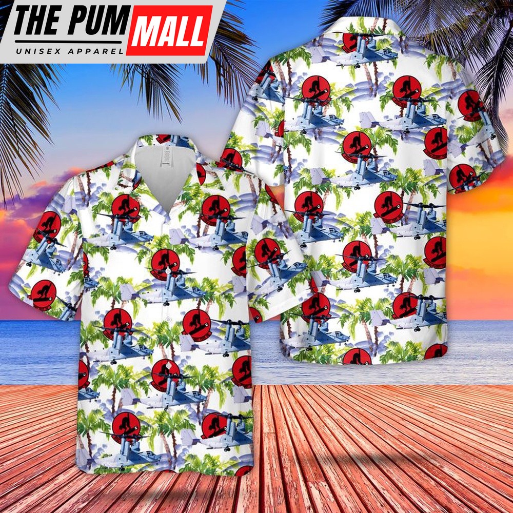 Air Force Hawaiian Shirt, US Air Force 413th Flight Test Squadron CV-22 Osprey Hawaiian Shirt, Veteran Hawaiian Shirt