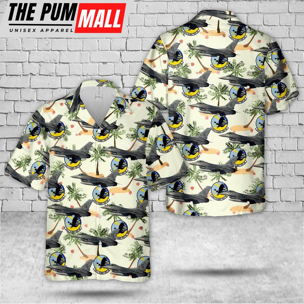 Air Force Hawaiian Shirt, US Air Force 416th Flight Test Squadron F-16 Fighting Falcon Hawaiian Shirt, Veteran Hawaiian Shirt