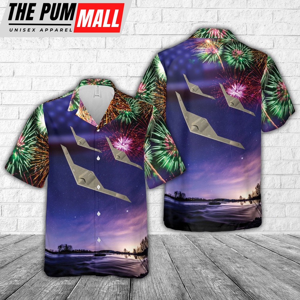 Air Force Hawaiian Shirt, US Air Force 427th Reconnaissance Squadron Northrop Grumman RQ-180, 4th Of July Hawaiian Shirt, Veteran Hawaiian Shirt