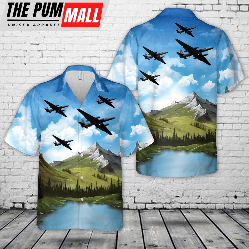Air Force Hawaiian Shirt, US Air Force 5th Reconnaissance Squadron Lockheed U-2 Hawaiian Shirt, Veteran Hawaiian Shirt