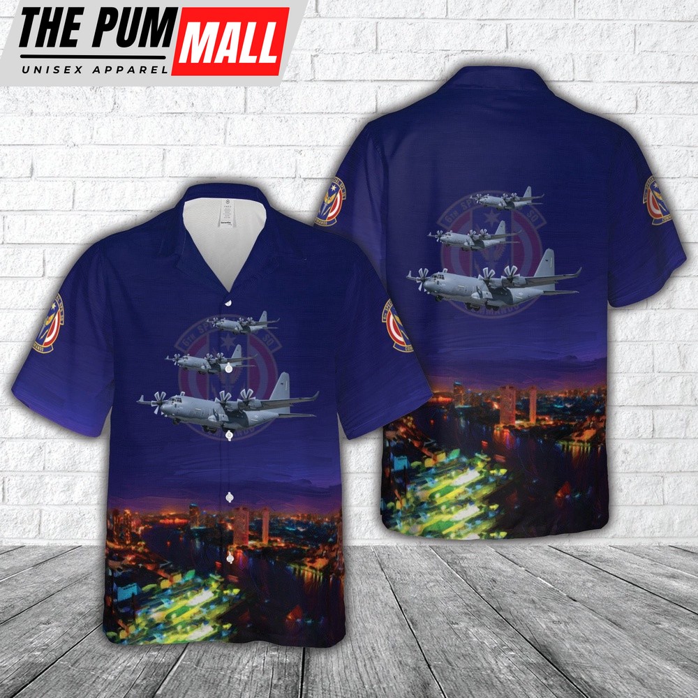 Air Force Hawaiian Shirt, US Air Force 6th Special Operations Squadron Lockheed Martin MC-130J Commando II (s n 11-5729) Hawaiian Shirt