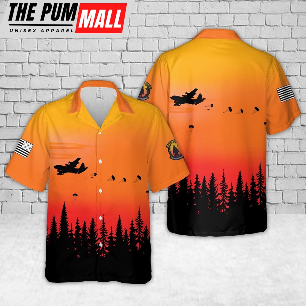 Air Force Hawaiian Shirt, US Air Force 71st Rescue Squadron Hawaiian Shirt, Veteran Hawaiian Shirt