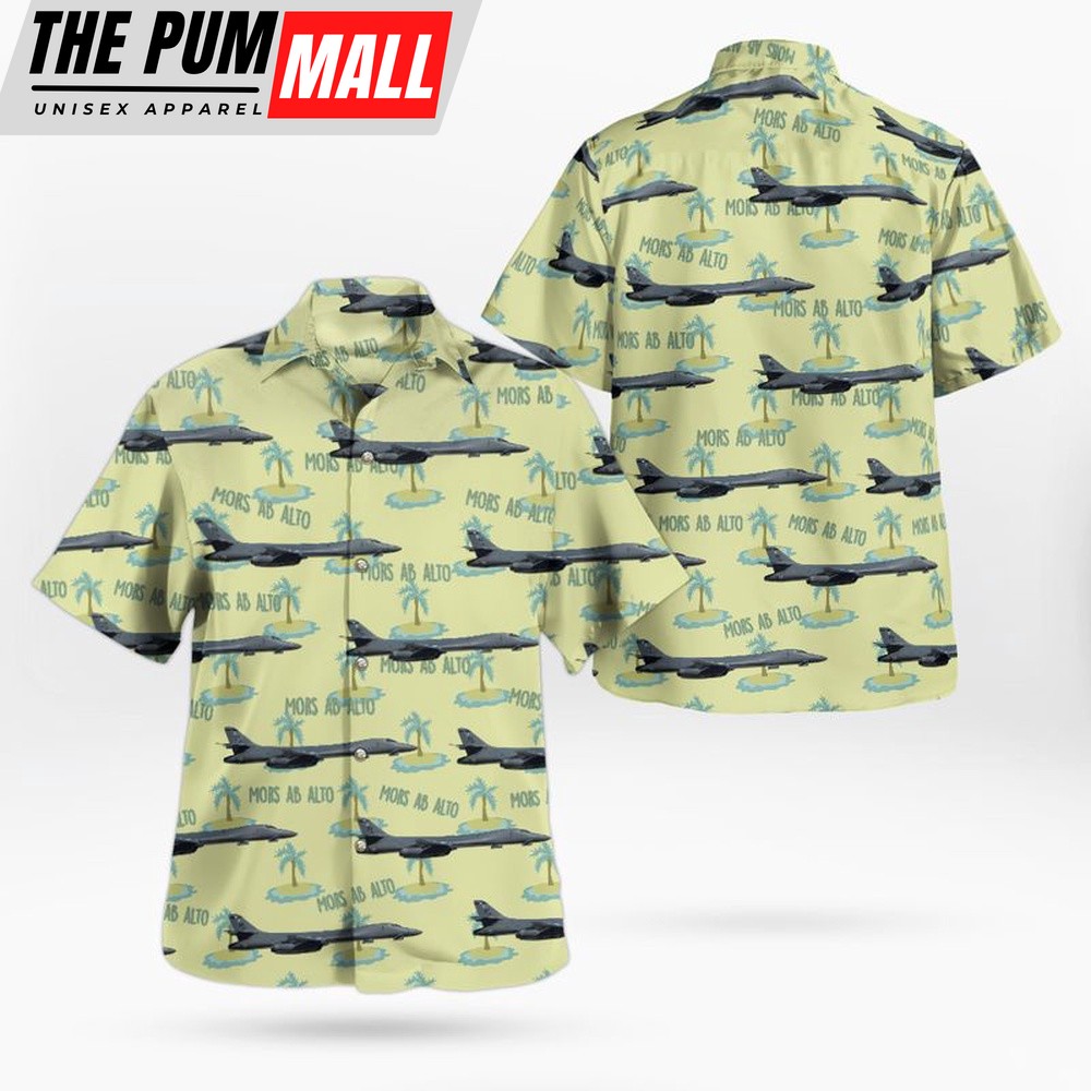Air Force Hawaiian Shirt, US Air Force 7th Bomb Wing (7 BW) Rockwell B-1 Lancer Hawaiian Shirt, Veteran Hawaiian Shirt