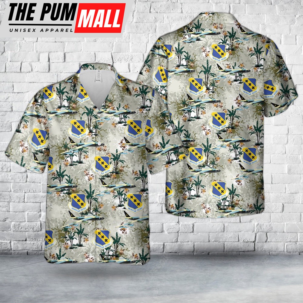 Air Force Hawaiian Shirt, US Air Force 7th Bomb Wing ‘City of Fort Worth’ Carswell AFB, 1974 B-52 Hawaiian Shirt, Veteran Hawaiian Shirt