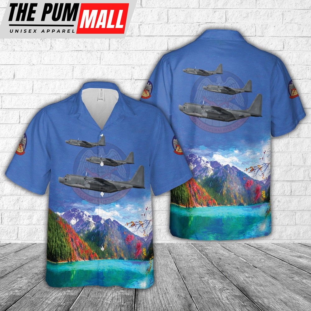 Air Force Hawaiian Shirt, US Air Force 87-0024 MC-130H Combat Talon II Of 7th Special Operations Squadron Hawaiian Shirt, Veteran Hawaiian Shirt