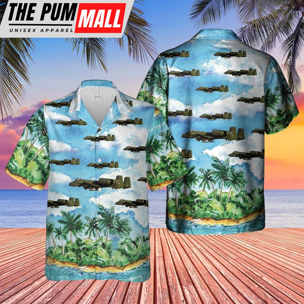 Air Force Hawaiian Shirt, US Air Force A-10 Thunderbolt II Hawaiian Shirt, Veteran Hawaiian Shirt