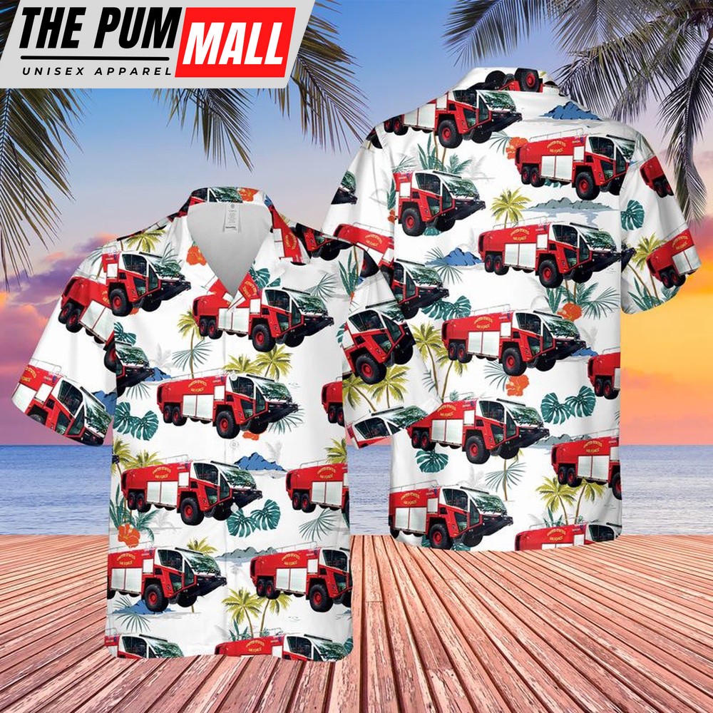Air Force Hawaiian Shirt, US Air Force Aircraft Rescue Fire Fighting (ARFF) Hawaiian Shirt, Veteran Hawaiian Shirt