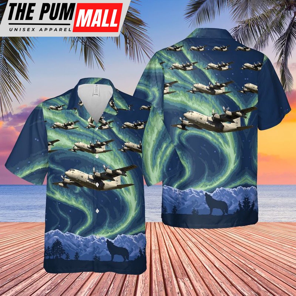 Air Force Hawaiian Shirt, US Air Force Alaska Air National Guard Lockheed HC-130 Hawaiian Shirt, Veteran Hawaiian Shirt