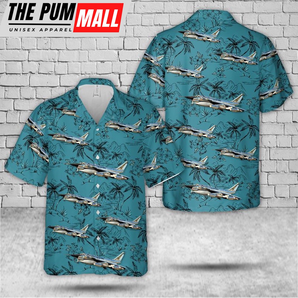 Air Force Hawaiian Shirt, US Air Force B-58A Hustler (AF Serial No. 59-2458), The Cowtown Hustler Hawaiian Shirt, Veteran Hawaiian Shirt