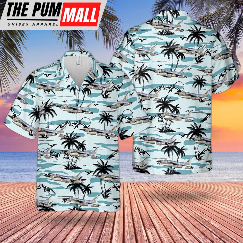Air Force Hawaiian Shirt, US Air Force B-58A Hustler (AF Serial No. 59-2458) the Cowtown Hustler Hawaiian Shirt, Veteran Hawaiian Shirt