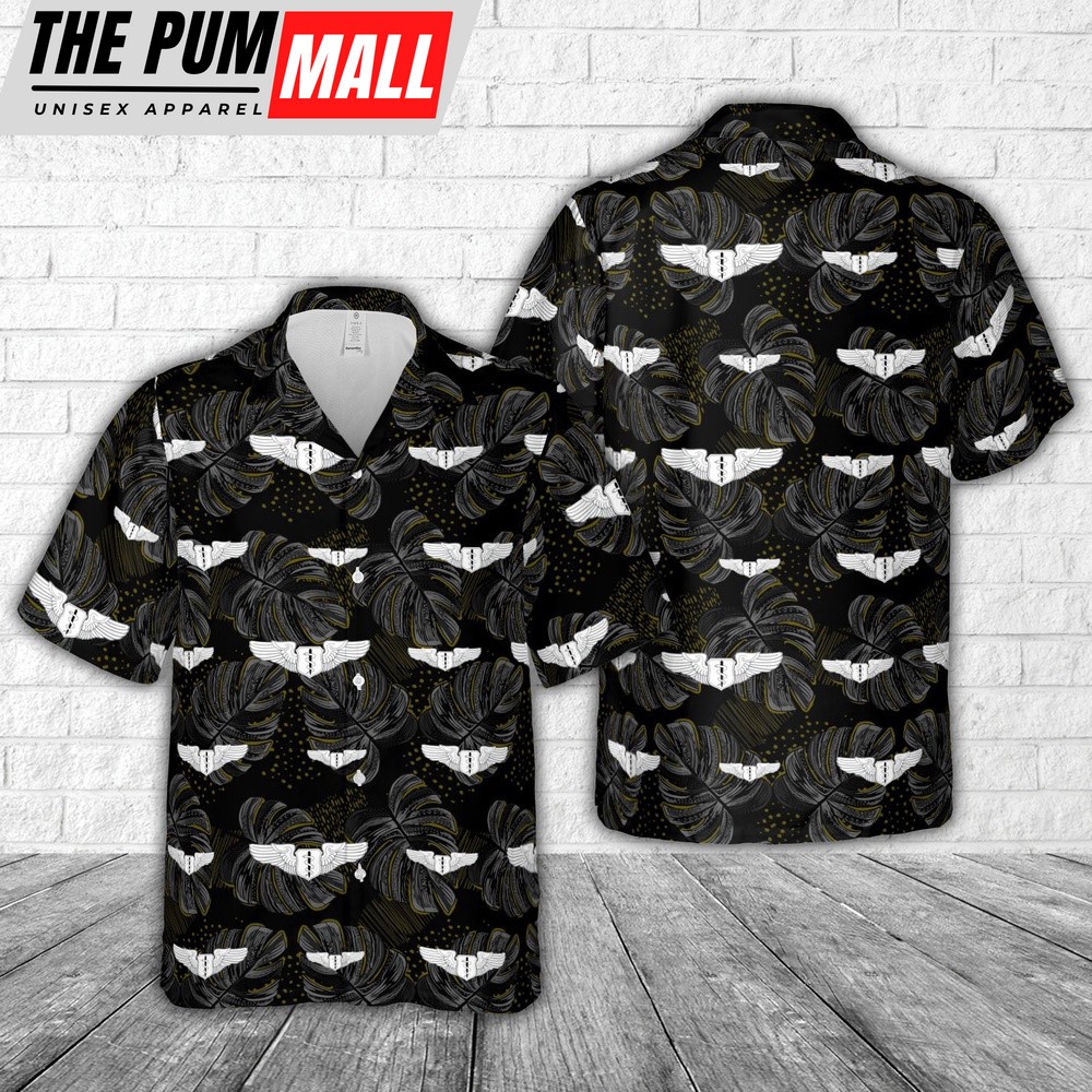 Air Force Hawaiian Shirt, US Air Force Basic Flight Surgeon Badge Hawaiian Shirt, Veteran Hawaiian Shirt