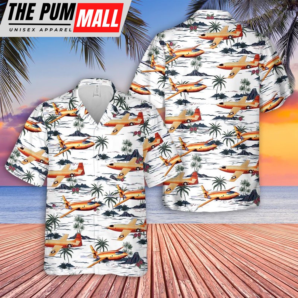 Air Force Hawaiian Shirt, US Air Force Bell X-1 X-1 Glamorous Glennis Hawaiian Shirt, Veteran Hawaiian Shirt