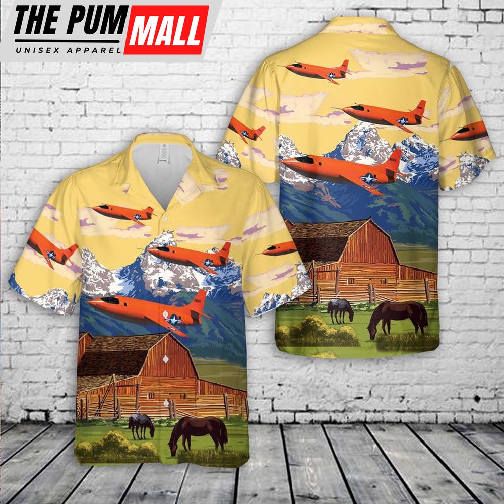 Air Force Hawaiian Shirt, US Air Force Bell X-1 X-1 Glamous Glennis Chuck Yeager Hawaiian Shirt, Veteran Hawaiian Shirt
