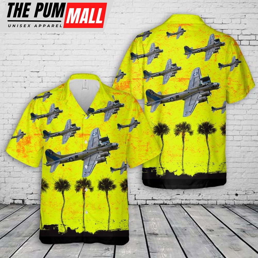 Air Force Hawaiian Shirt, US Air Force Boeing B-17 Flying Fortress Hawaiian Shirt, Veteran Hawaiian Shirt