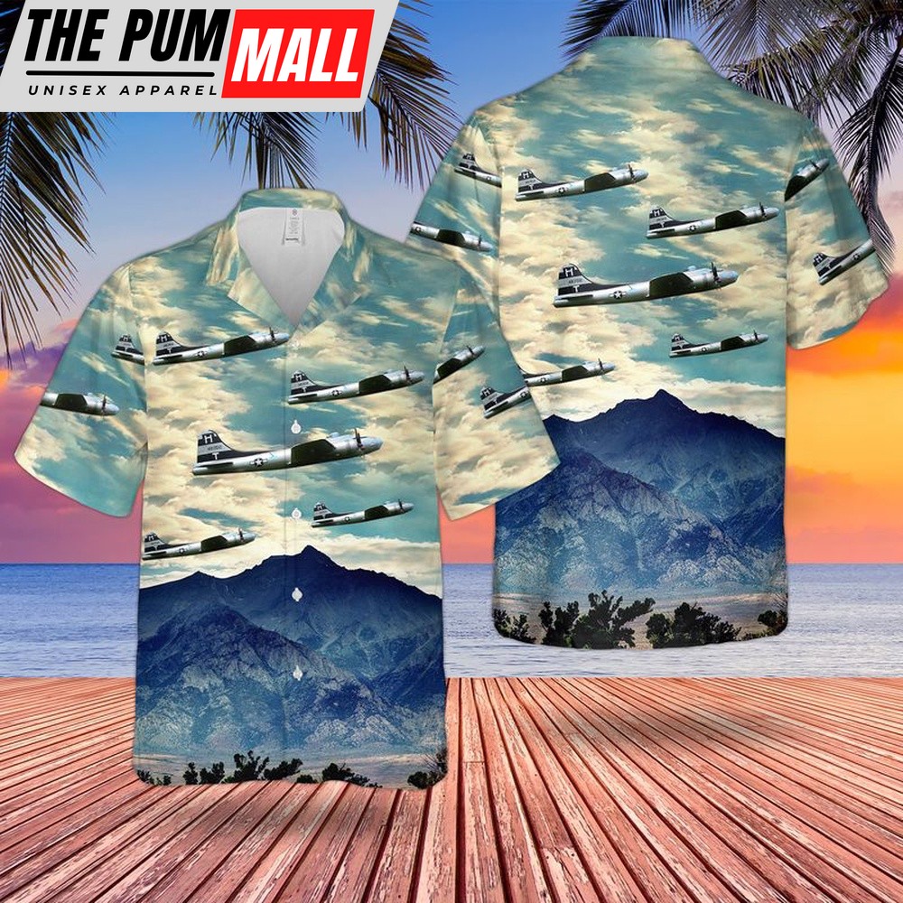 Air Force Hawaiian Shirt, US Air Force Boeing B-17 Flying Fortress Heavens Above Hawaiian Shirt, Veteran Hawaiian Shirt