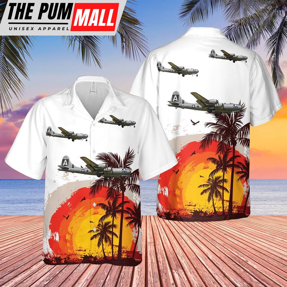 Air Force Hawaiian Shirt, US Air Force Boeing B-29 Superfortress A FIFI (NX529B) Hawaiian Shirt, Veteran Hawaiian Shirt
