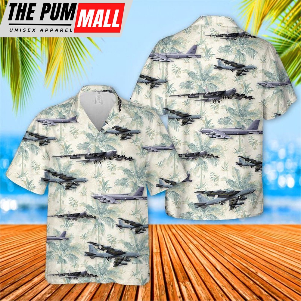 Air Force Hawaiian Shirt, US Air Force Boeing B-52 Stratofortress Hawaiian Shirt, Veteran Hawaiian Shirt