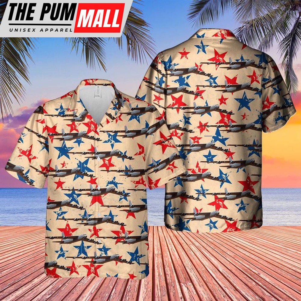 Air Force Hawaiian Shirt, US Air Force Boeing B-52H Stratofortress Hawaiian Shirt, Veteran Hawaiian Shirt