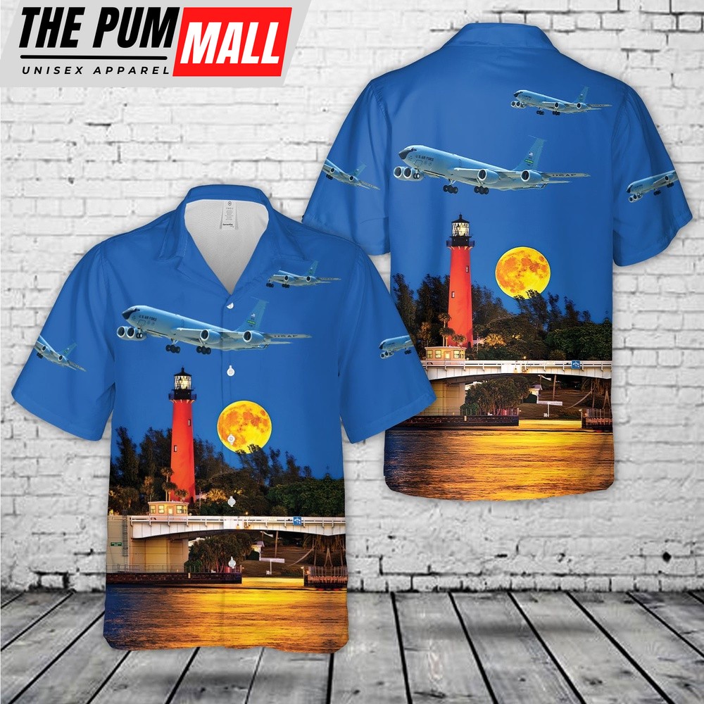 Air Force Hawaiian Shirt, US Air Force Boeing KC-135R Rivet StandRivet Quick Hawaiian Shirt, Veteran Hawaiian Shirt